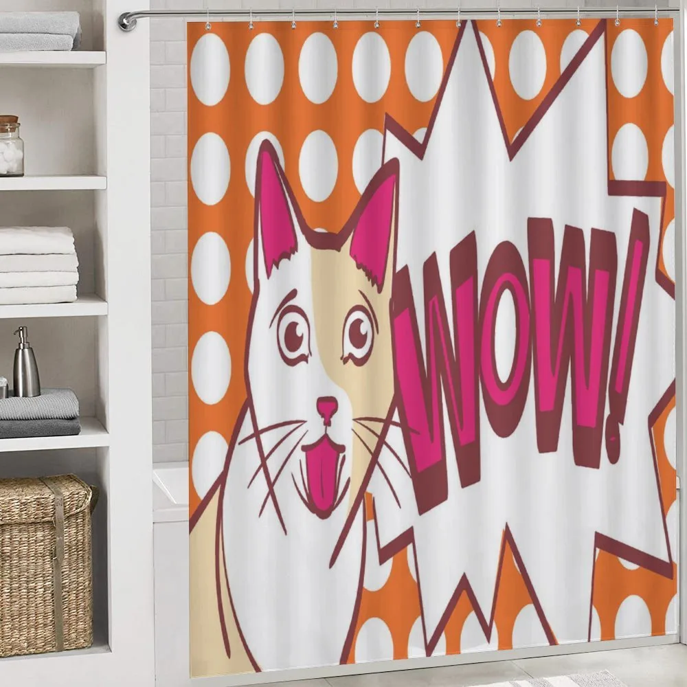 Comic Cat with Wow Lettering — Detail 4
