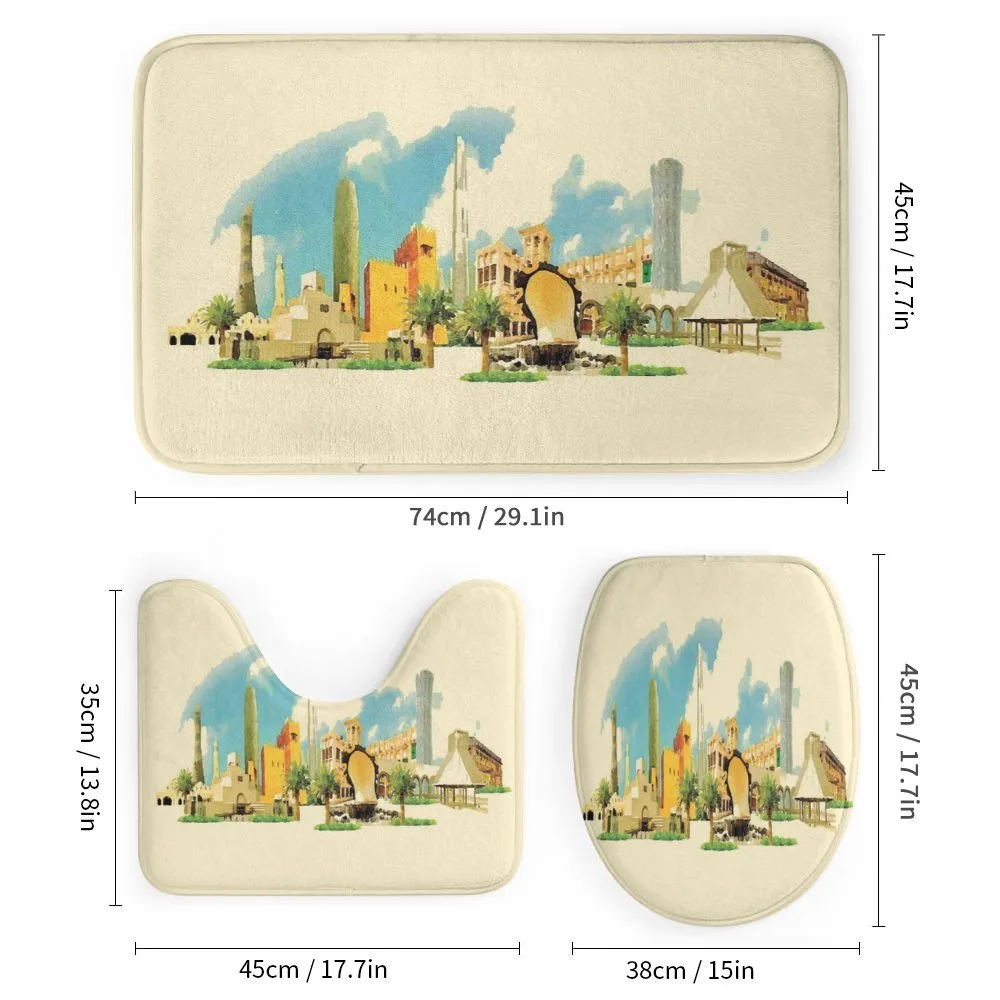 Doha Watercolor Panorama — Detail 1