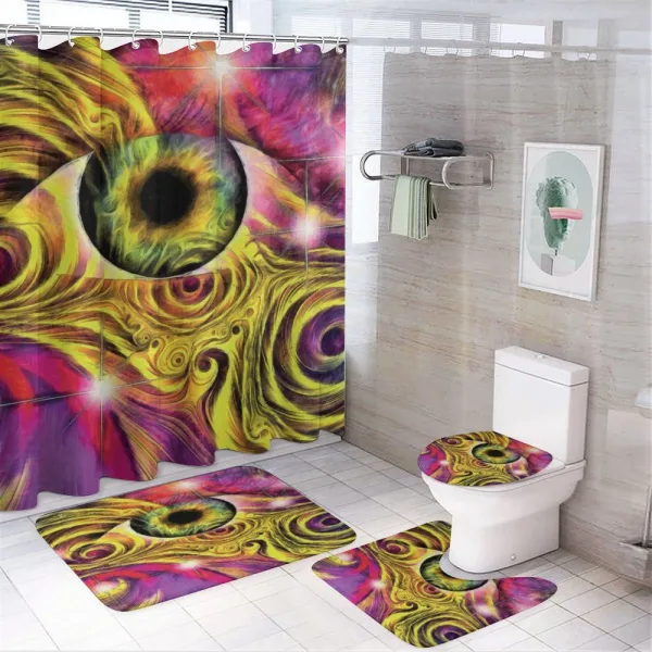 Hippie Vivid Color on a shower curtain