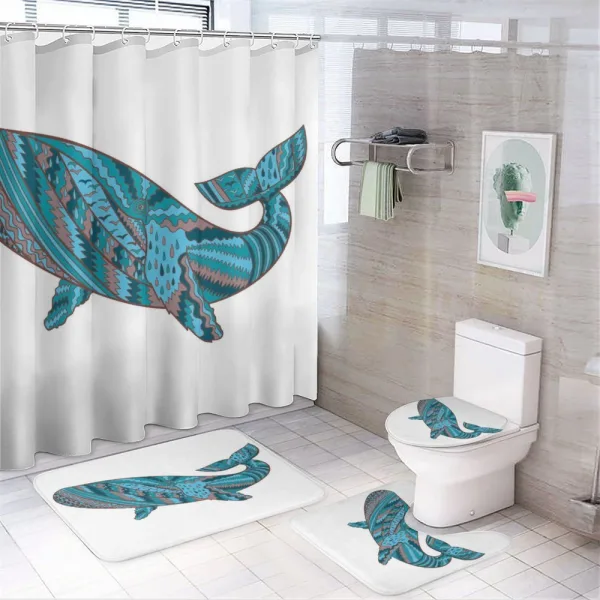 Humpback Whale Sea on a shower curtain
