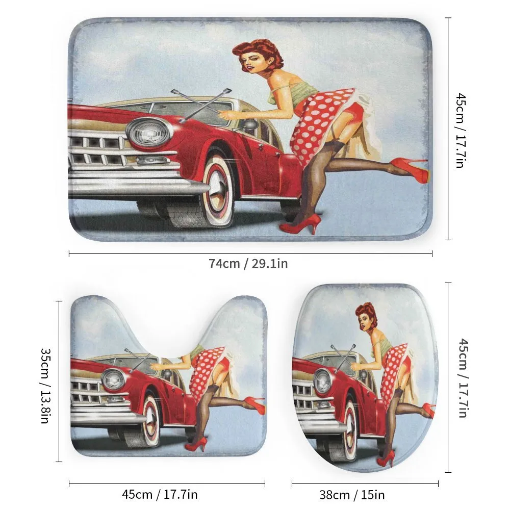 Lady Fixing the Car — Detail 1