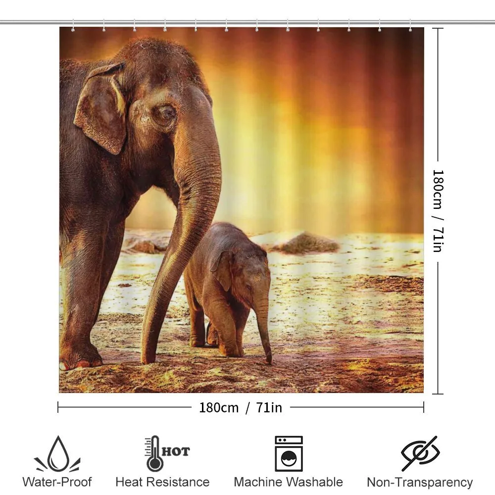 Mother Baby Elephant Family — Detail 2