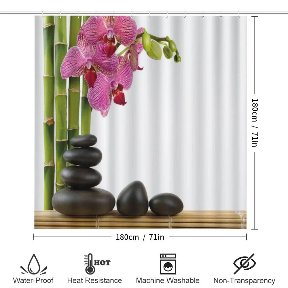 Pink Orchid and Bamboos — Detail 2