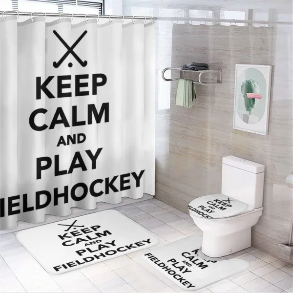 Play Fieldhockey Phrase on a shower curtain