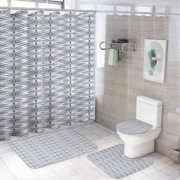 Rhombuses and Squares on a shower curtain