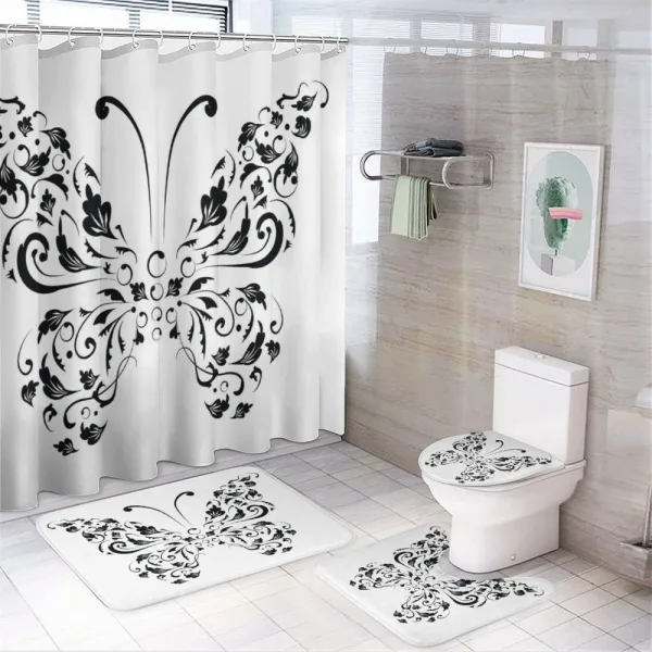 Swril Floral Blossom on a shower curtain