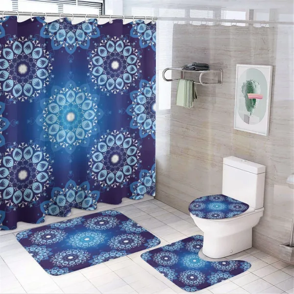 Vintage Snowflakes on a shower curtain