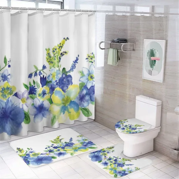 Watercolor Flower on a shower curtain