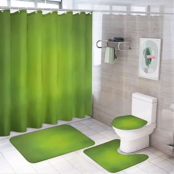 Abstract Green Blur Eco on a shower curtain