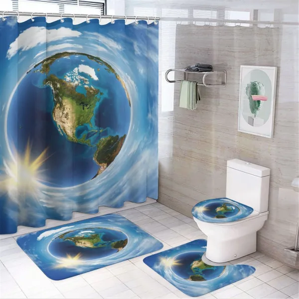 America Landscape Space on a shower curtain