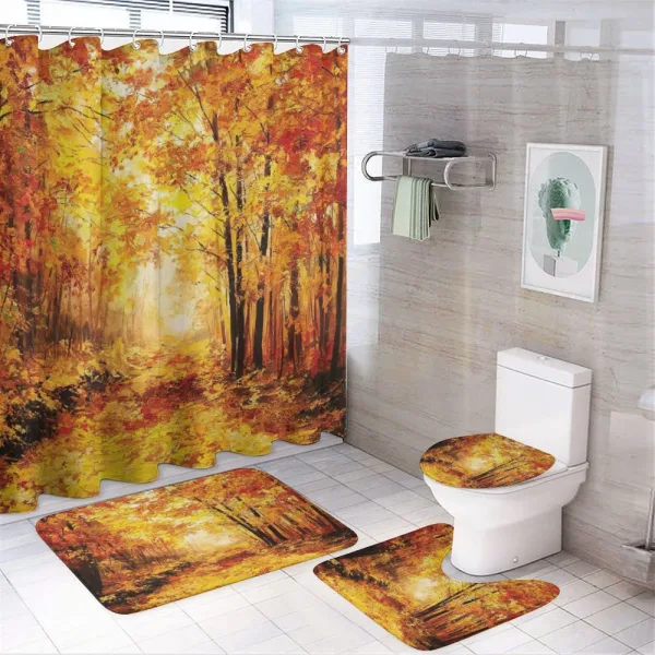 Autumn in Relax Forest on a shower curtain