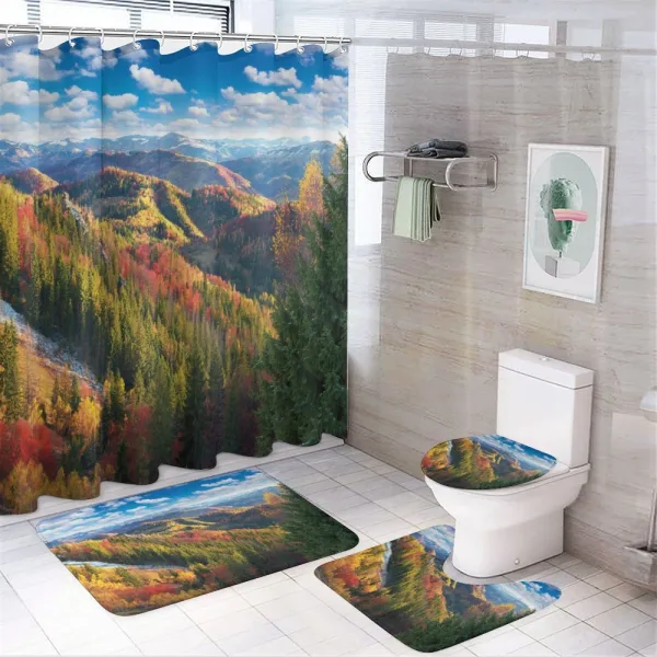Carpathians in Autumn on a shower curtain