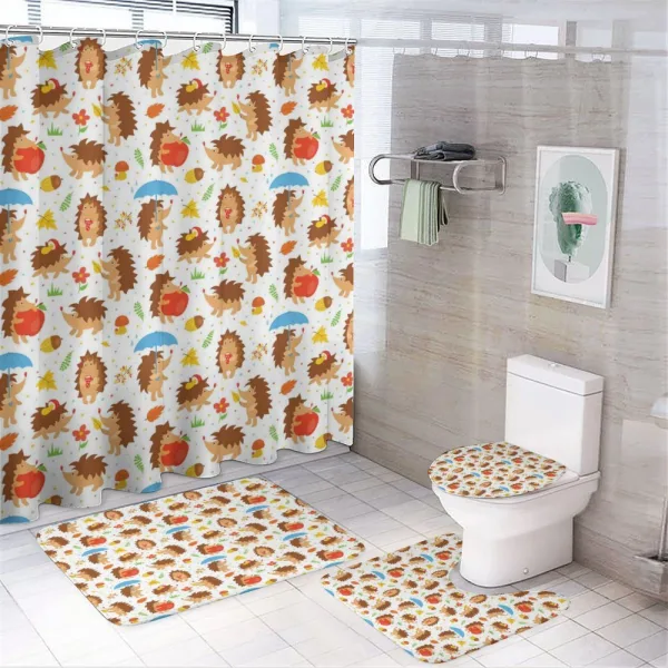Cartoon Mascots Woods on a shower curtain