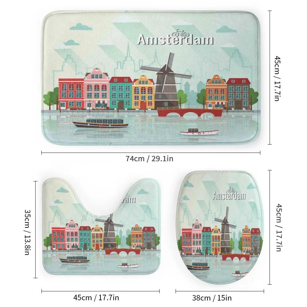 Colorful Houses Waterside — Detail 1