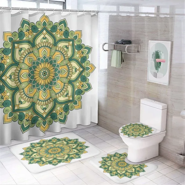 Dahlia Petals on a shower curtain