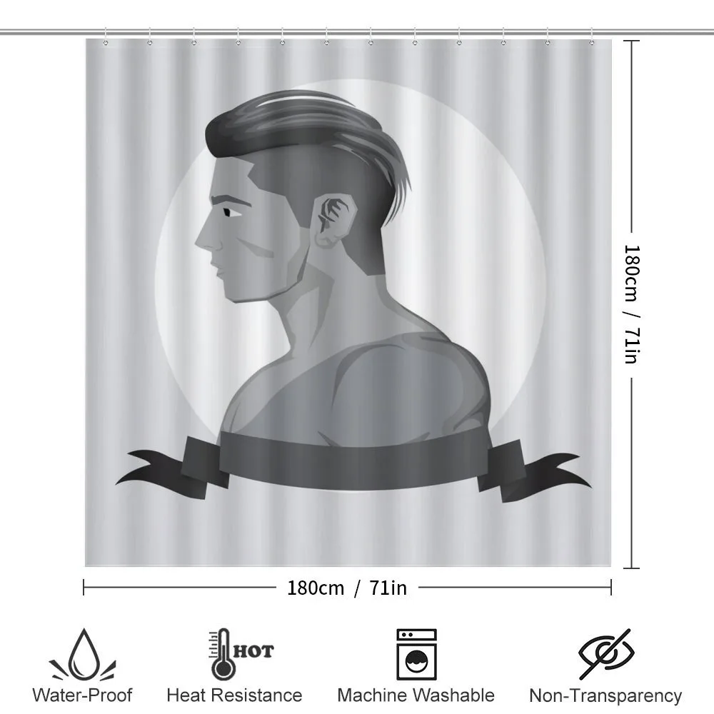 Greyscale Beardless Boy — Detail 2