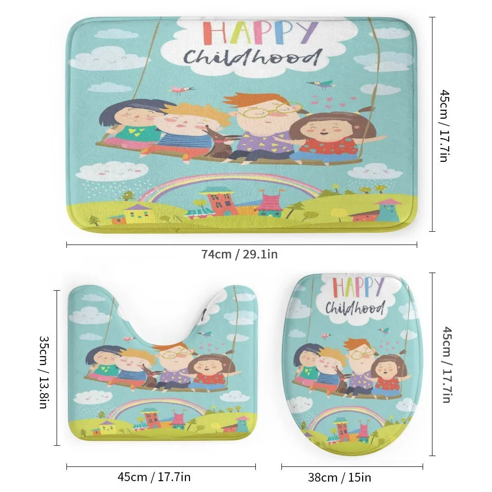 Happy Kids on a Swing — Detail 1