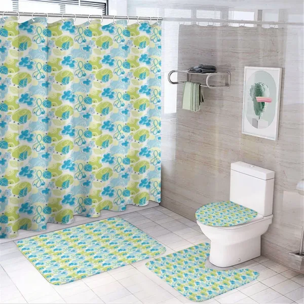 Pastel Whimsical Doodle on a shower curtain