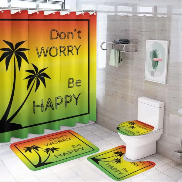 Positive Music Lettering on a shower curtain