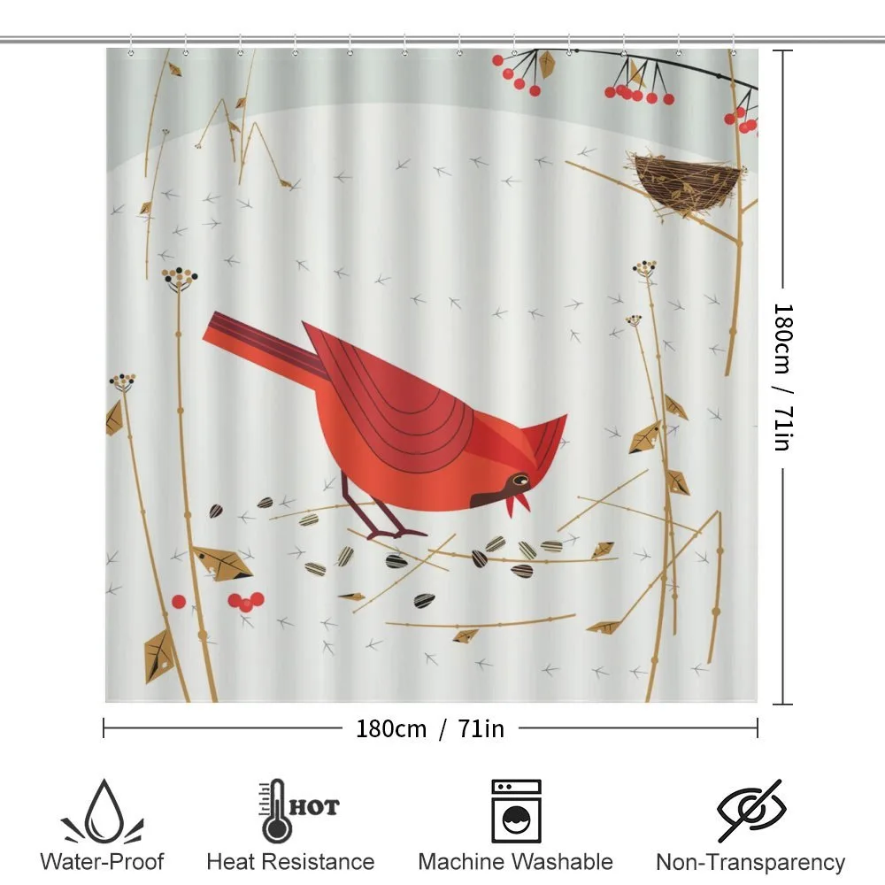 Red Cardinal in Autumn — Detail 2