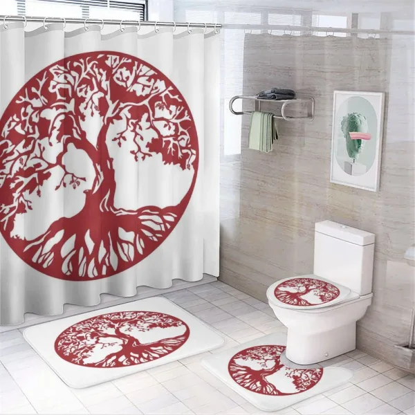 Traditional Oak Silhouette on a shower curtain