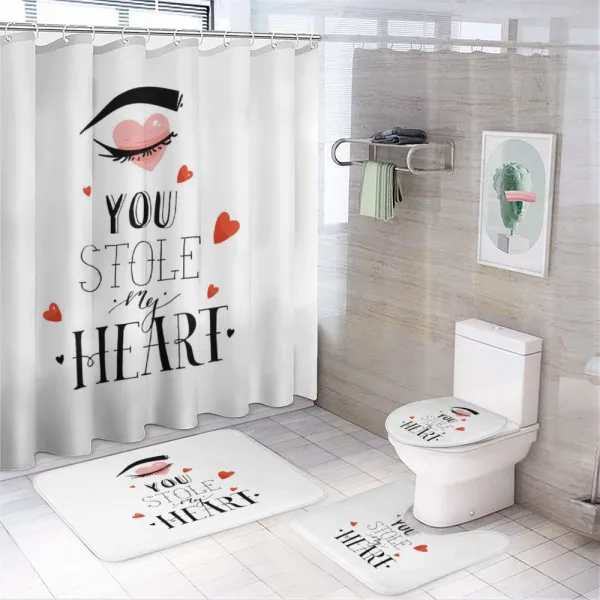 You Stole My Heart Woman Eye on a shower curtain