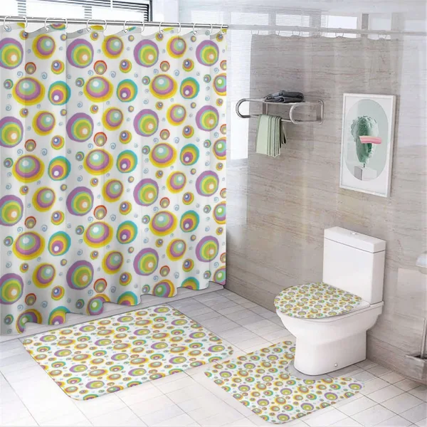 Abstract Vortex Style on a shower curtain