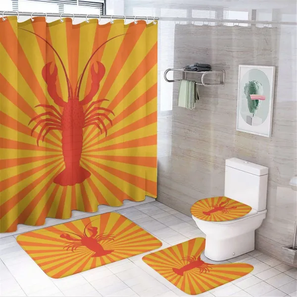 Aquatic Animal Lines on a shower curtain