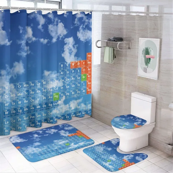 Clouds and Chemistry on a shower curtain