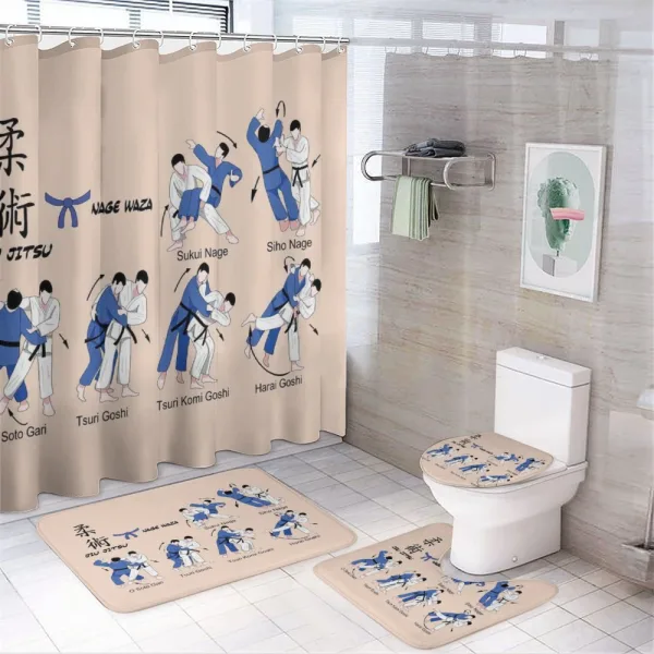 Defense Techniques on a shower curtain