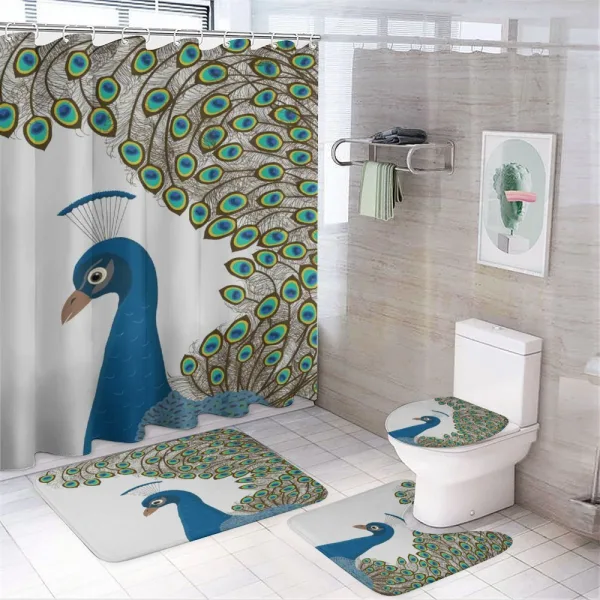 Exotic Feathers Frame on a shower curtain