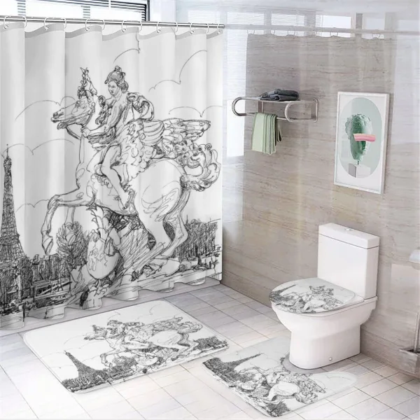 France on a shower curtain