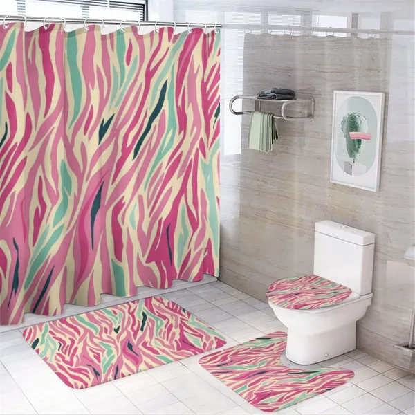 Funky Pastel Stripes on a shower curtain