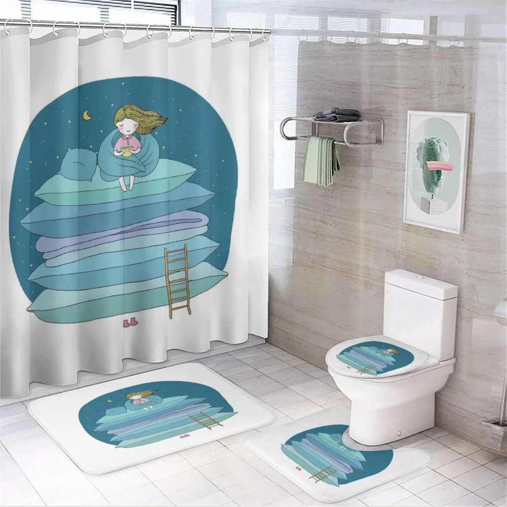 Girl on Pillows Bedtime — Your design