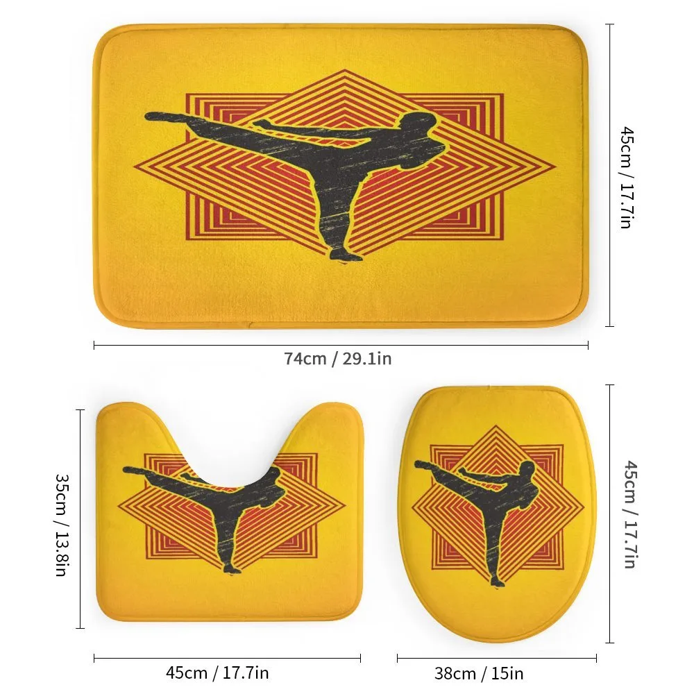 Grunge Kicking Man Squares — Detail 1