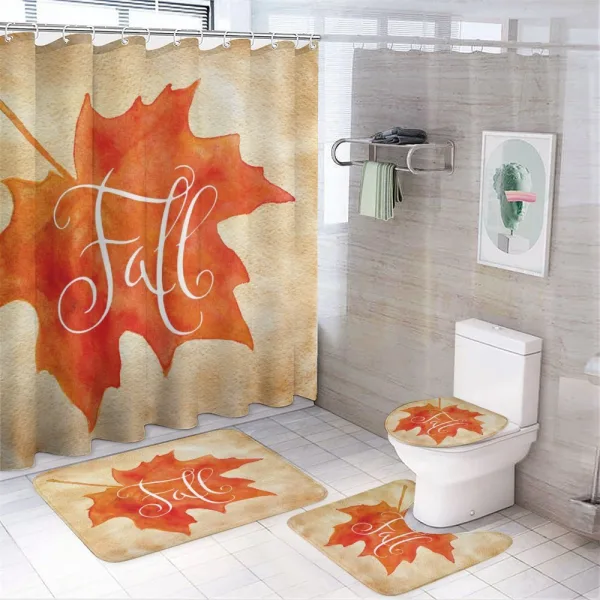 Maple Leaf Vintage on a shower curtain