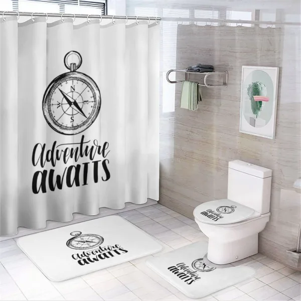 Marine Life Phrase on a shower curtain