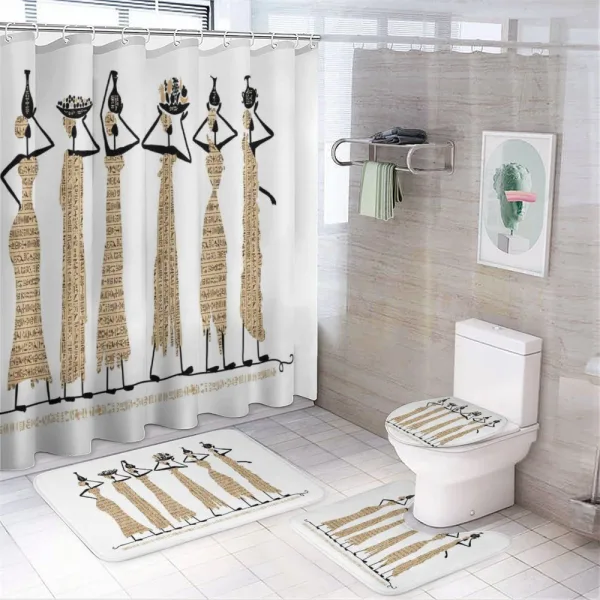 Oriental Woman Design on a shower curtain