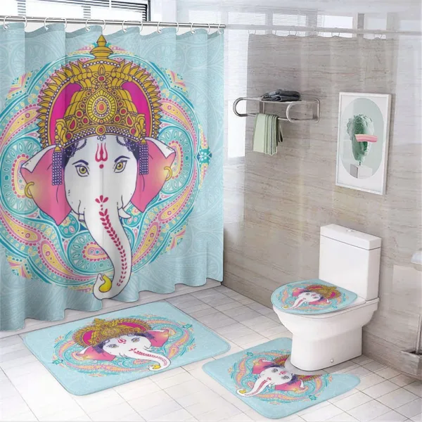 Paisley Leaves Ceremony on a shower curtain