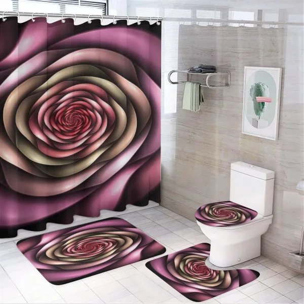 Rose Petals Modern Art on a shower curtain