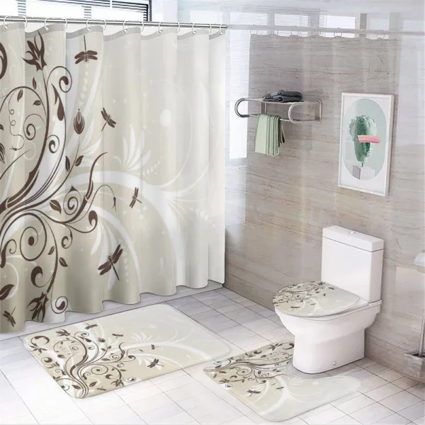 Seasonal Flourish on a shower curtain