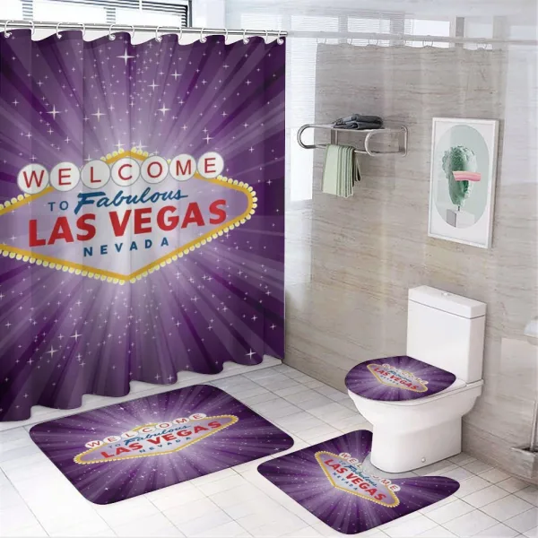 Sign Starburst Stripes on a shower curtain