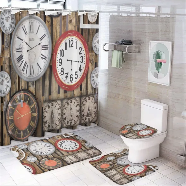 Vintage Wall on a shower curtain