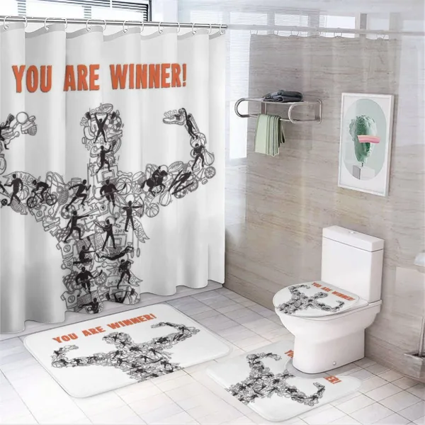 Winter Athlete Sport on a shower curtain