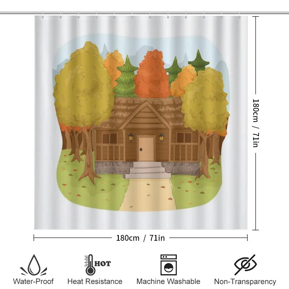 Cabin in the Autumn Forest — Detail 2