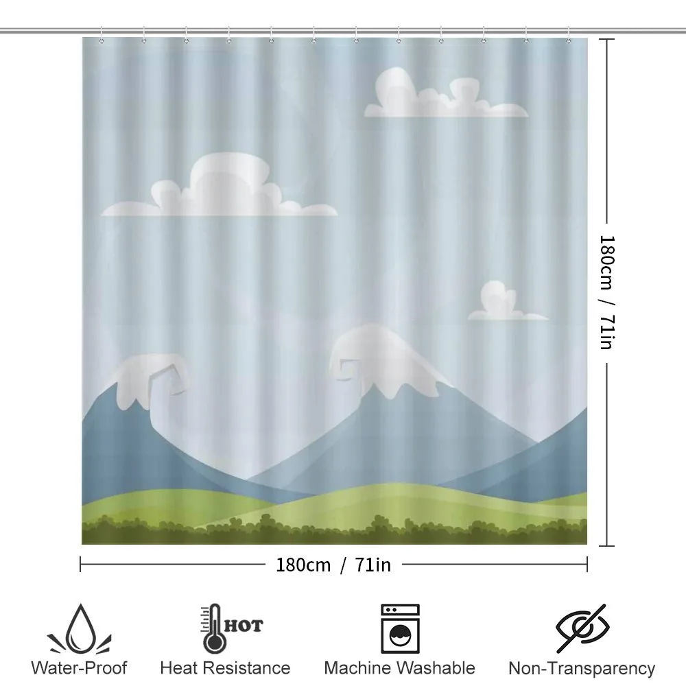 Cartoon Mountains Idyllic — Detail 2