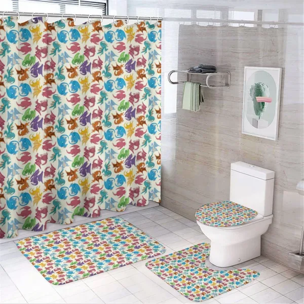 Children Pattern Colored on a shower curtain