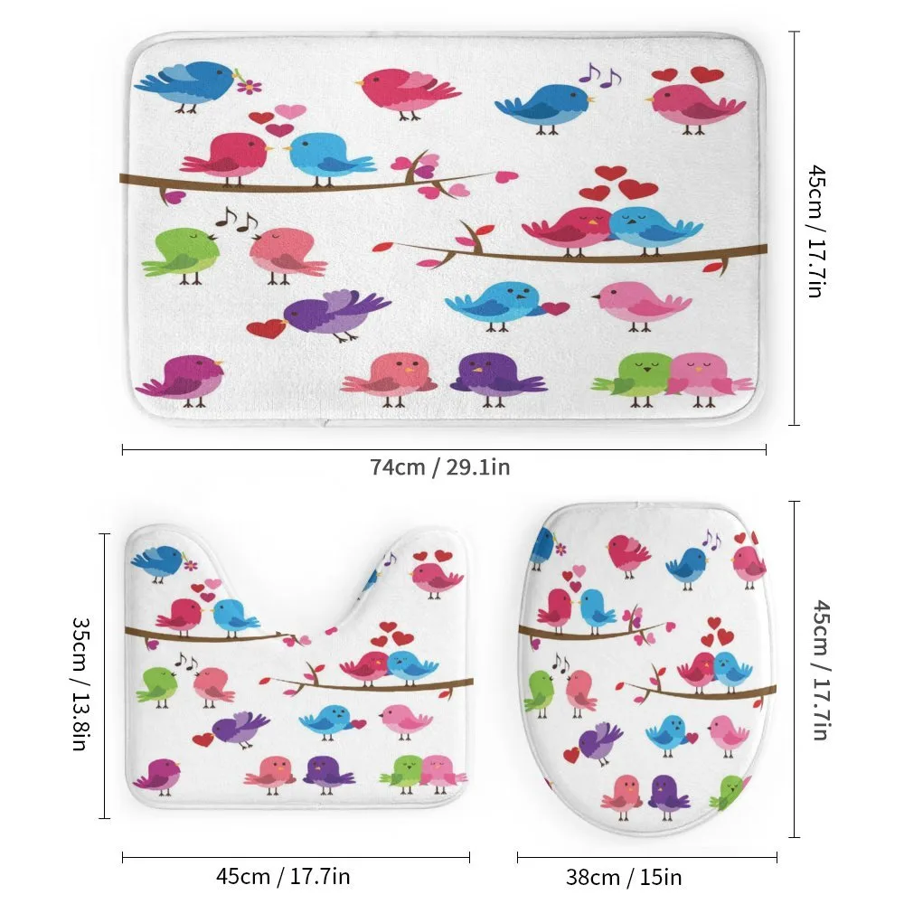 Colorful Birds Love Pattern — Detail 1