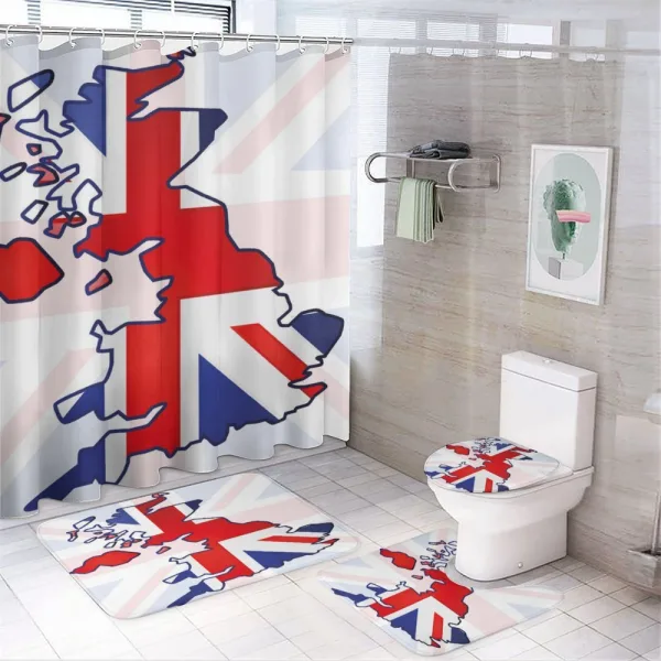 Country Map Flag on a shower curtain