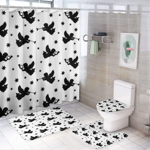 Cupid Fairy Yule on a shower curtain